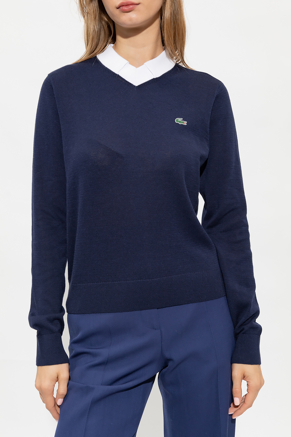 Lacoste sweater cheap navy blue